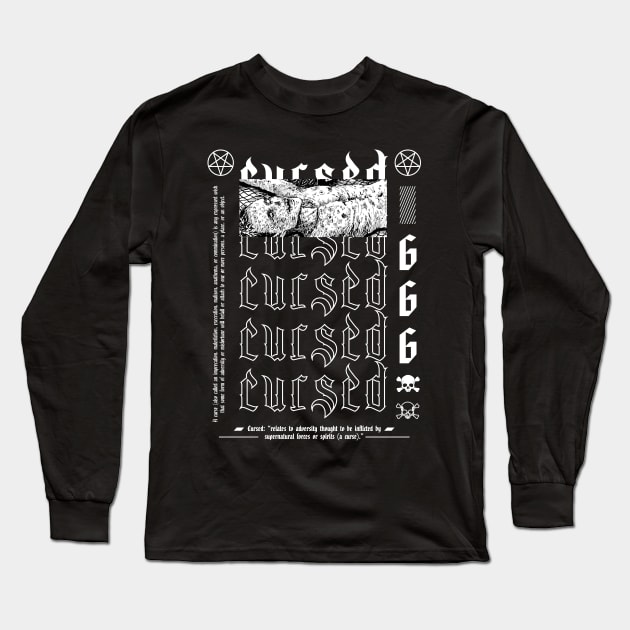 Cursed (Streetwear Style) Long Sleeve T-Shirt by DeathAnarchy